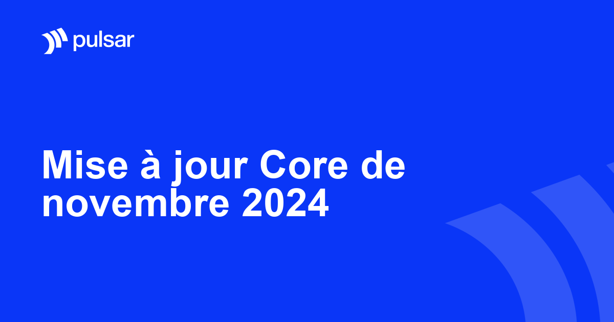Mise à jour Core de novembre 2024